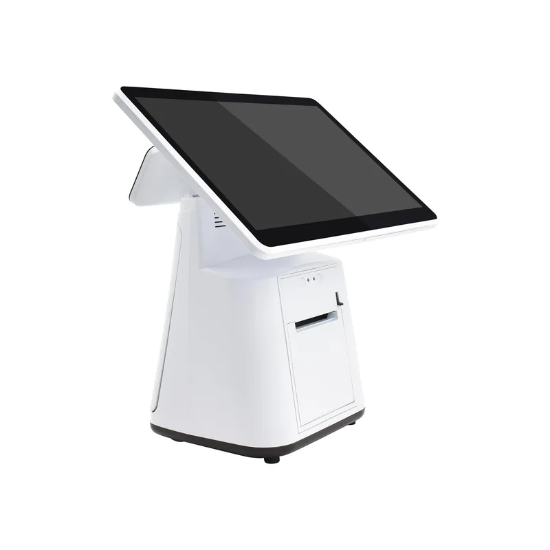 Dual screen · small customer display: Angled view
